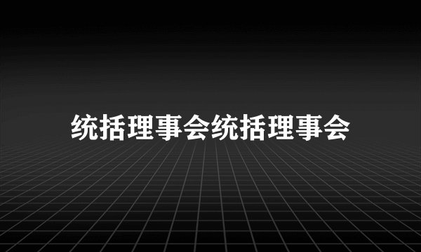 统括理事会统括理事会