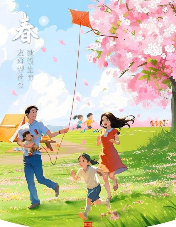 卫健委生育友好宣传画2孩家庭占多数