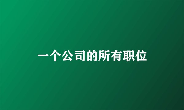 一个公司的所有职位