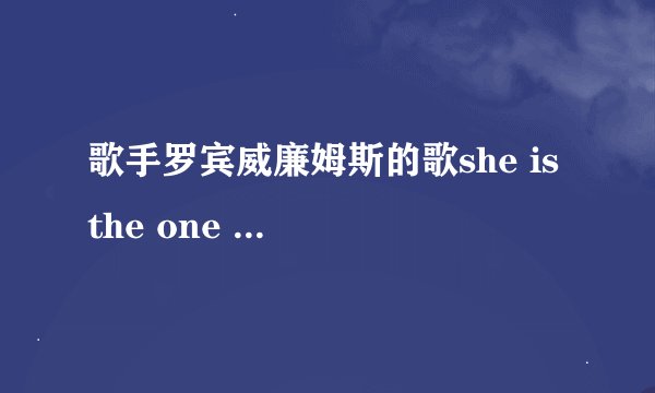歌手罗宾威廉姆斯的歌she is the one 是在什么背景下写的，表达了什么情感呢？