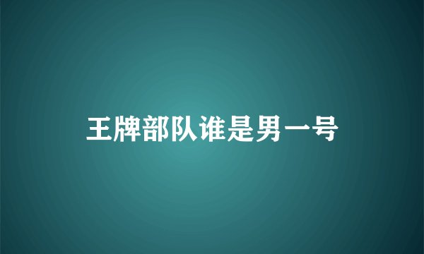 王牌部队谁是男一号