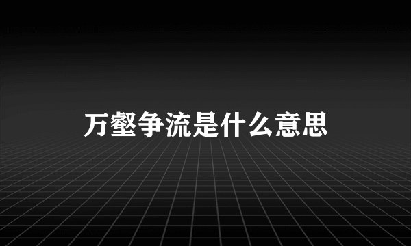 万壑争流是什么意思