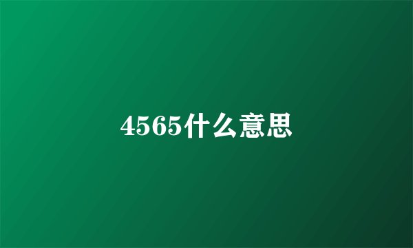 4565什么意思