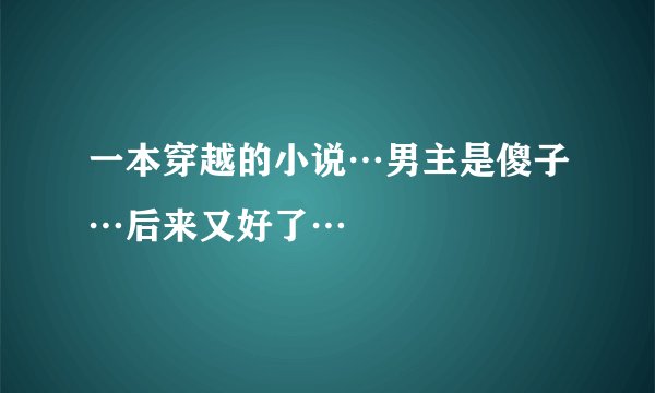 一本穿越的小说…男主是傻子…后来又好了…