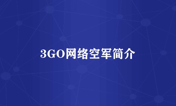 3GO网络空军简介