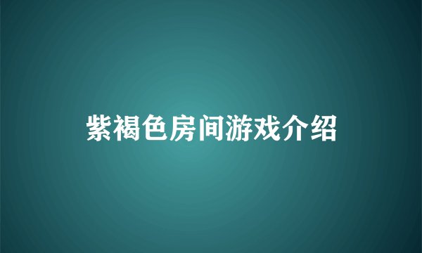 紫褐色房间游戏介绍