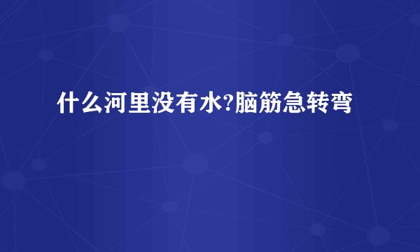 什么河里没有水?脑筋急转弯