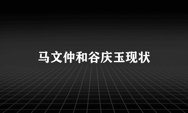 马文仲和谷庆玉现状