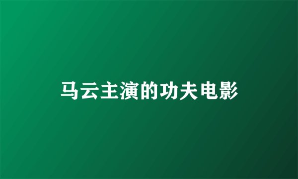 马云主演的功夫电影