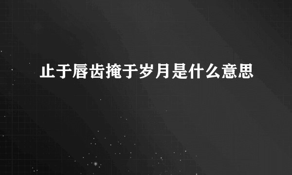 止于唇齿掩于岁月是什么意思