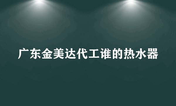 广东金美达代工谁的热水器