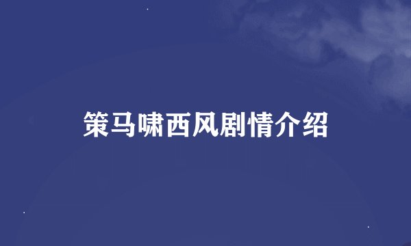 策马啸西风剧情介绍