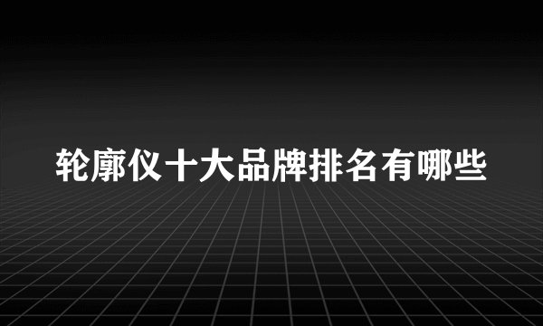 轮廓仪十大品牌排名有哪些