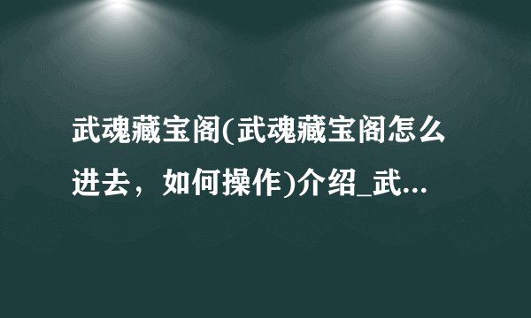 武魂藏宝阁(武魂藏宝阁怎么进去，如何操作)介绍_武魂藏宝阁(武魂藏宝阁怎么进去，如何操作)是什么