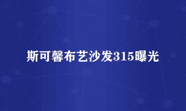 斯可馨布艺沙发315曝光