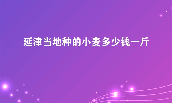 延津当地种的小麦多少钱一斤