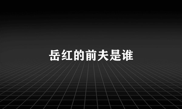 岳红的前夫是谁