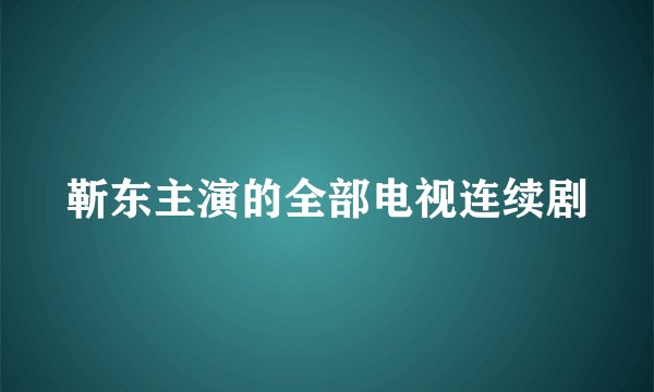 靳东主演的全部电视连续剧