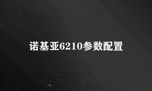 诺基亚6210参数配置