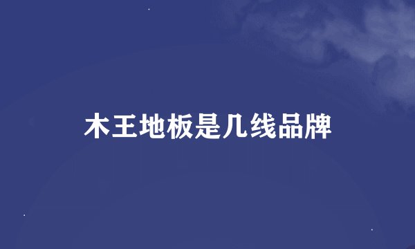 木王地板是几线品牌
