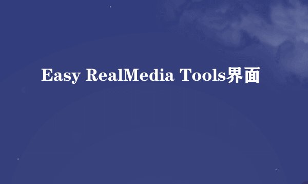 Easy RealMedia Tools界面