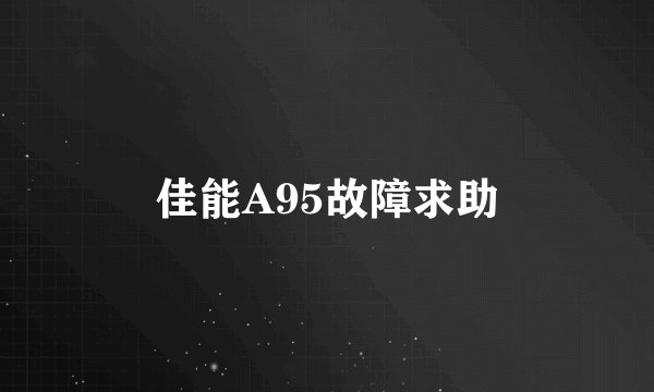 佳能A95故障求助