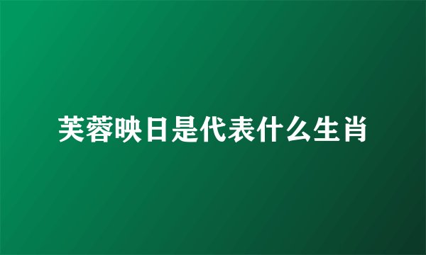 芙蓉映日是代表什么生肖