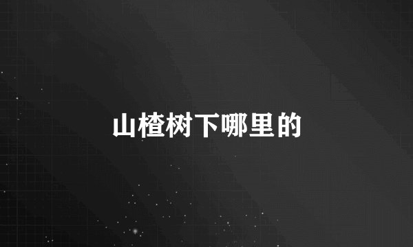 山楂树下哪里的