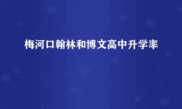 梅河口翰林和博文高中升学率