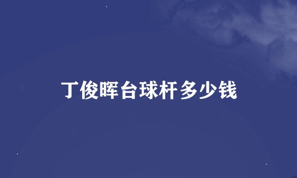 丁俊晖台球杆多少钱