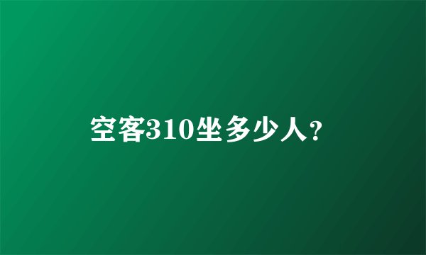 空客310坐多少人？