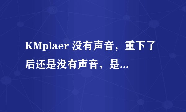 KMplaer 没有声音，重下了后还是没有声音，是那里设置有问题吗？