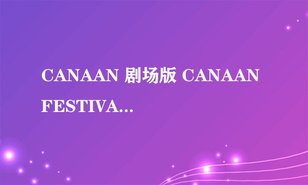 CANAAN 剧场版 CANAAN FESTIVAL WEEK剧情介绍