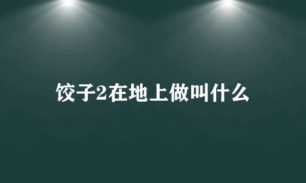 饺子2在地上做叫什么
