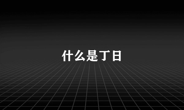 什么是丁日
