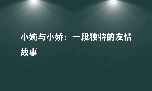 小婉与小娇：一段独特的友情故事