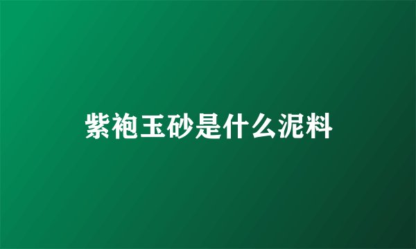紫袍玉砂是什么泥料