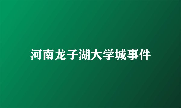 河南龙子湖大学城事件