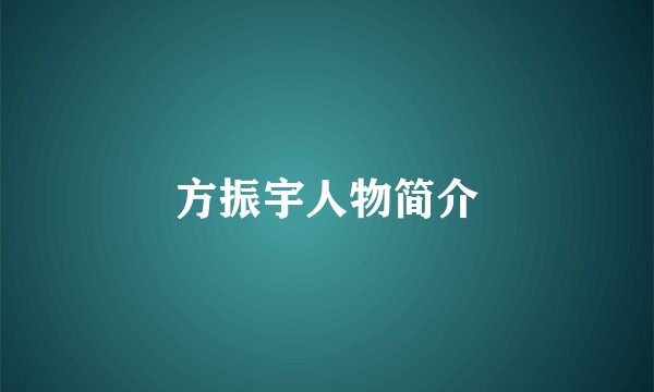 方振宇人物简介
