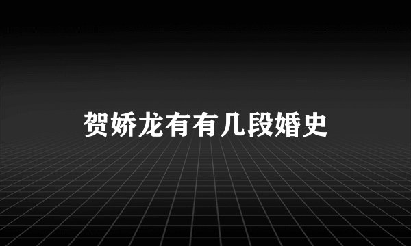 贺娇龙有有几段婚史