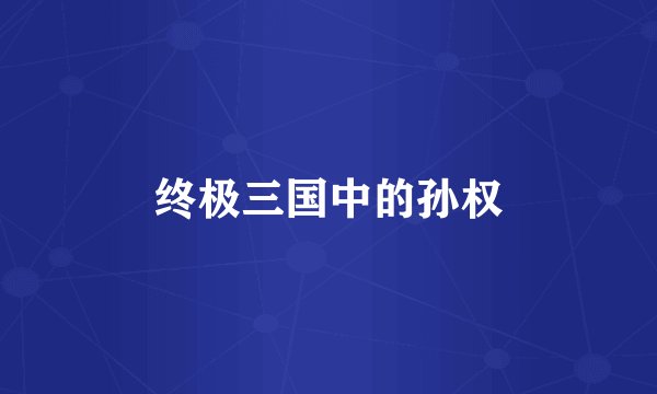 终极三国中的孙权