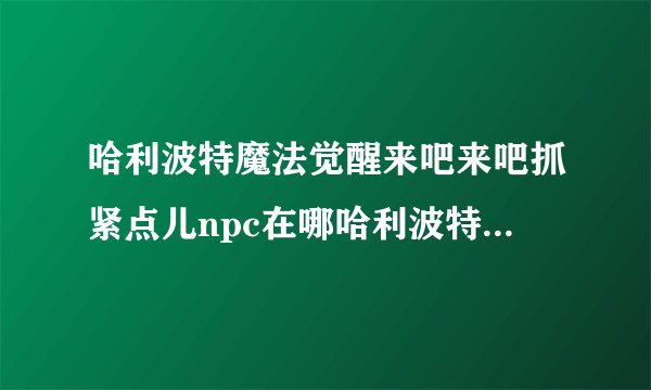 哈利波特魔法觉醒来吧来吧抓紧点儿npc在哪哈利波特魔法觉醒巧克力蛙线索第八天位置分享