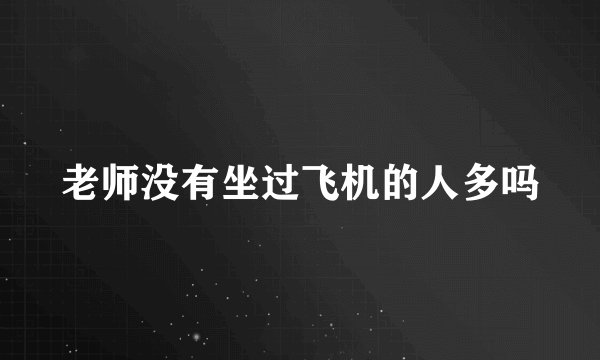 老师没有坐过飞机的人多吗