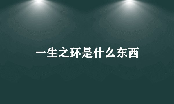 一生之环是什么东西