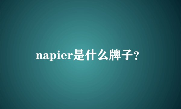 napier是什么牌子？