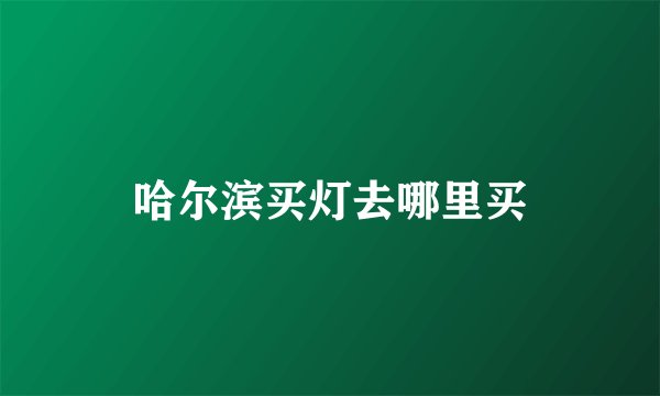 哈尔滨买灯去哪里买