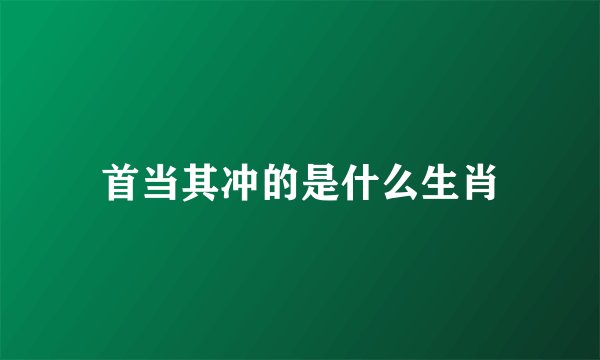 首当其冲的是什么生肖