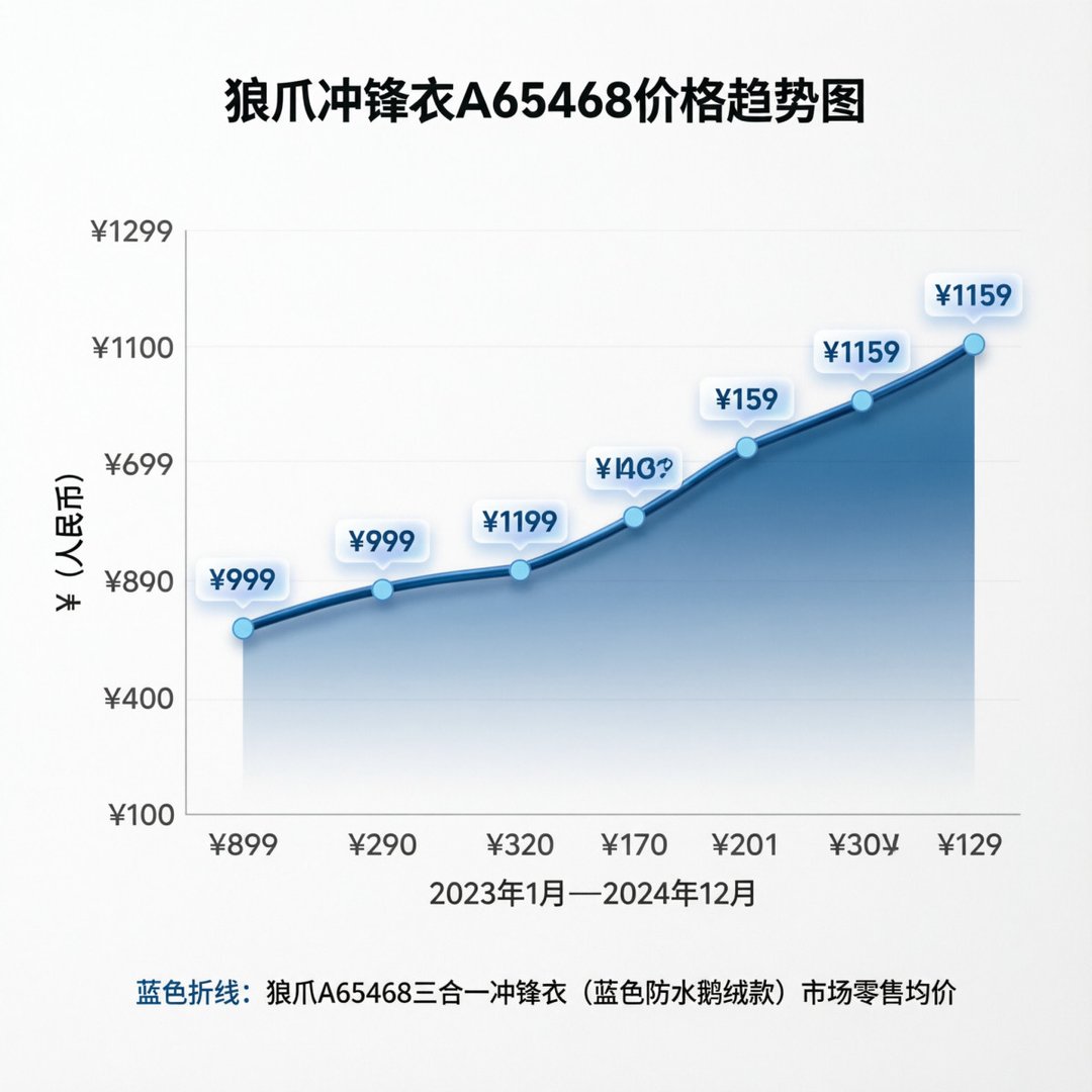 狼爪三合一冲锋衣a65468价格变化