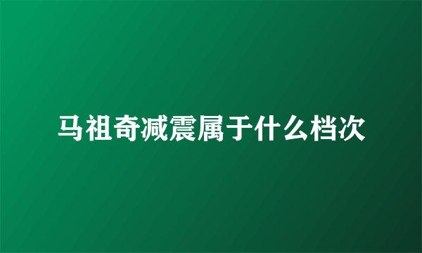 马祖奇减震属于什么档次