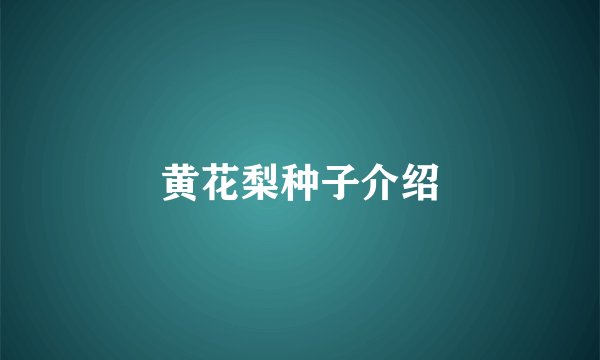 黄花梨种子介绍